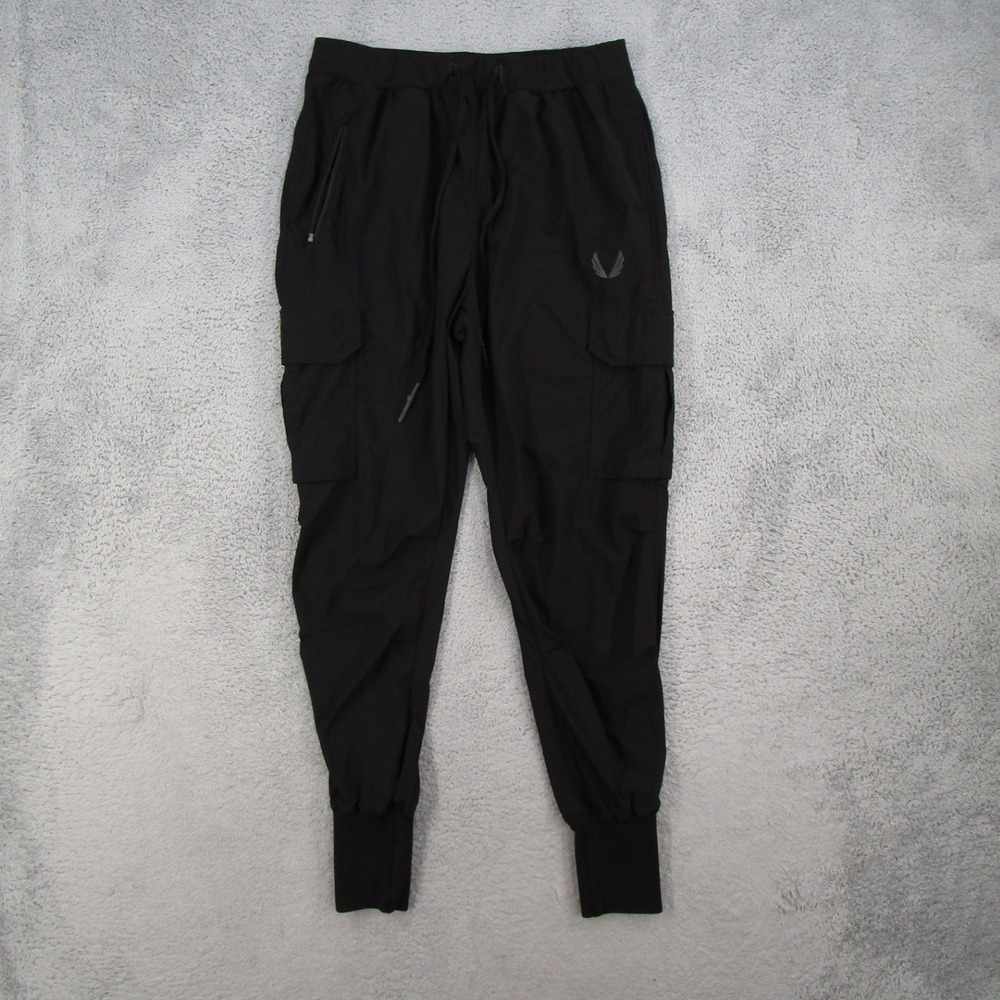ASRV Tetra-Lite Cargo Joggers Mens Large Black Training Pants DSG-0825
